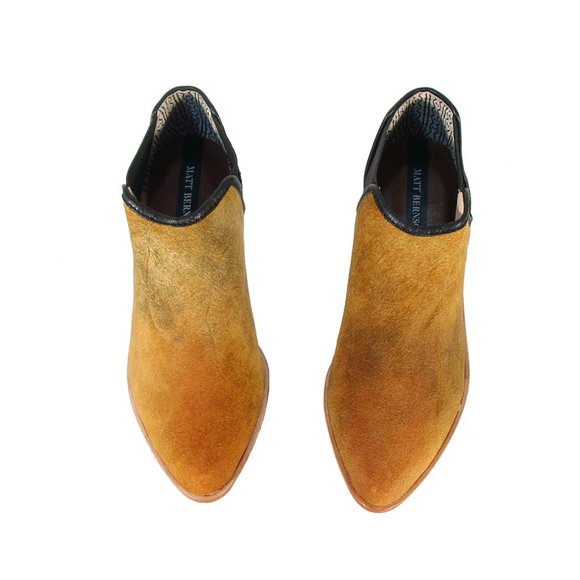 MATT BERNSON Marlow $260 Distressed Heeled Chelsea Booties Women's 8 - NWOB - Picture 7 of 9